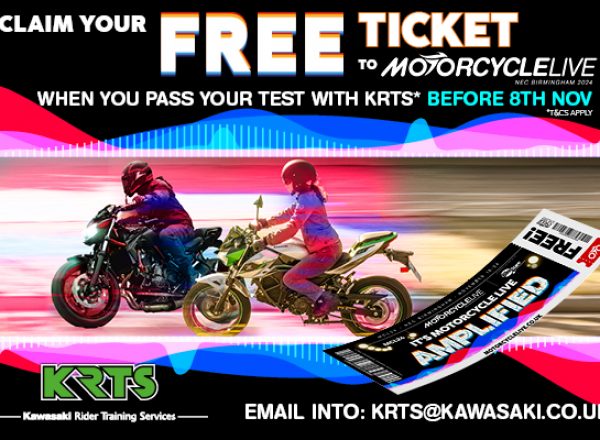 Pass Your Motorcycle Test with KRTS and Receive a Free Ticket to Motorcycle Live 2024