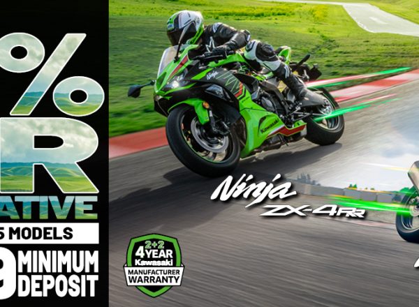 Ninja ZX-4RR and Ninja ZX-6R now available with 3.9% HP and 4.9% PCP APR Representative